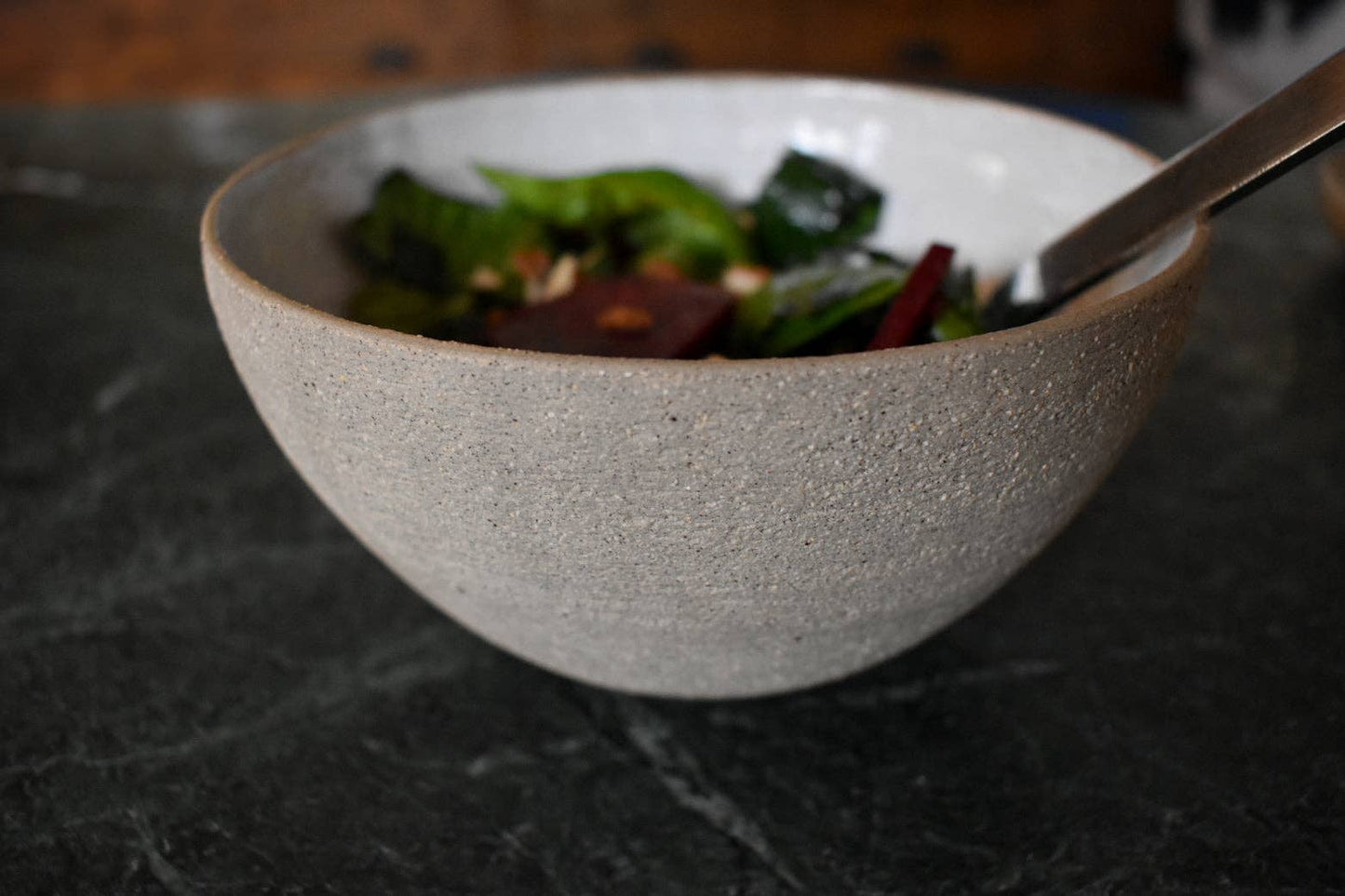 handmade stoneware ceramic deep bowl - limited edition