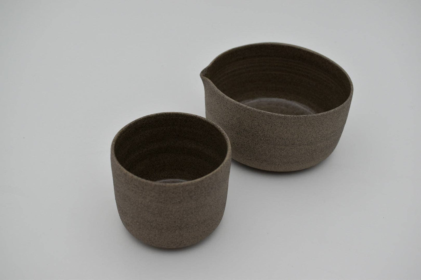 handcrafted matcha set: ceramic cup + bowl + whisk