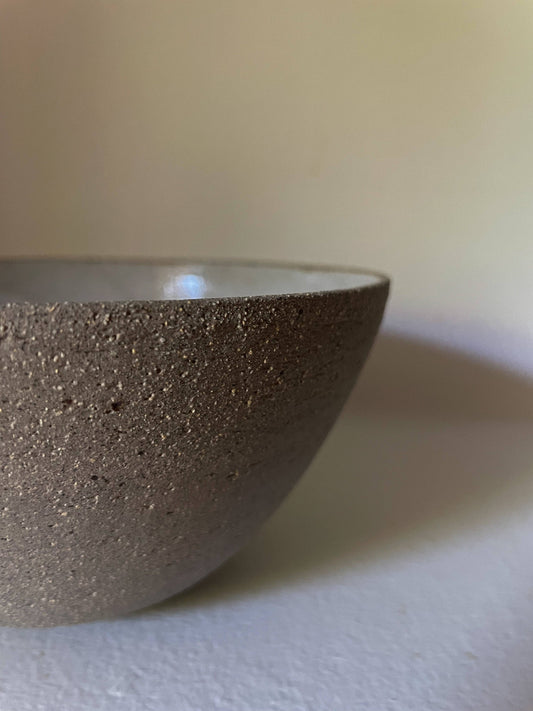 handmade stoneware ceramic deep bowl - limited edition